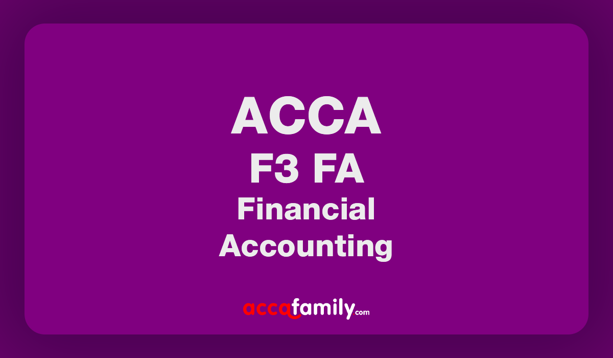 Practice and Revision Kit F3 Financial Accounting (FA) | Kaplan